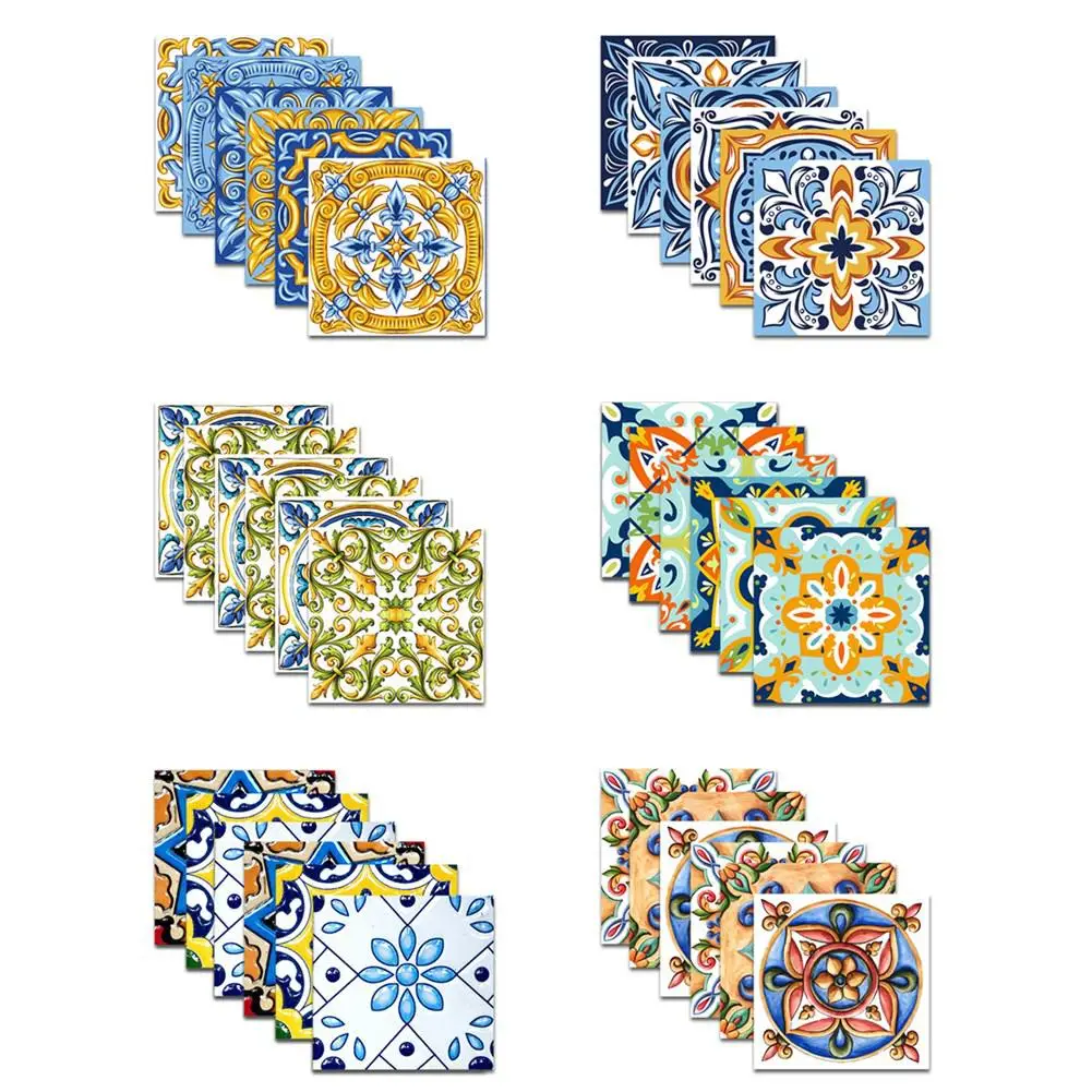 

GloryStar 6Pcs 20x20cm Self Adhesive Waterproof Oil Proof Tile Sticker for Kitchen Decor