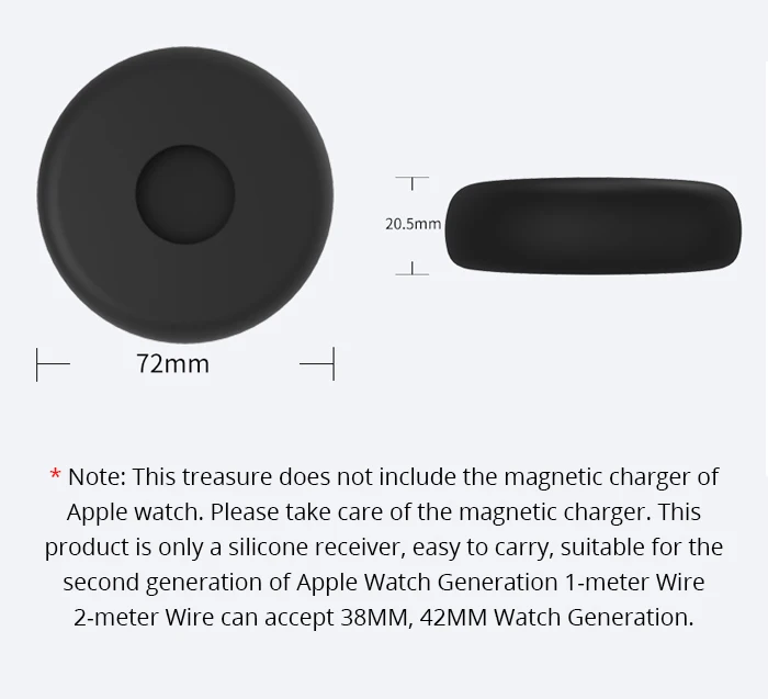 Fivetech Charging Dock for Apple Watch Wireless Charger Case Storage Stand Soft Silicone Bracket for Apple Watch 4321 Base    (10)
