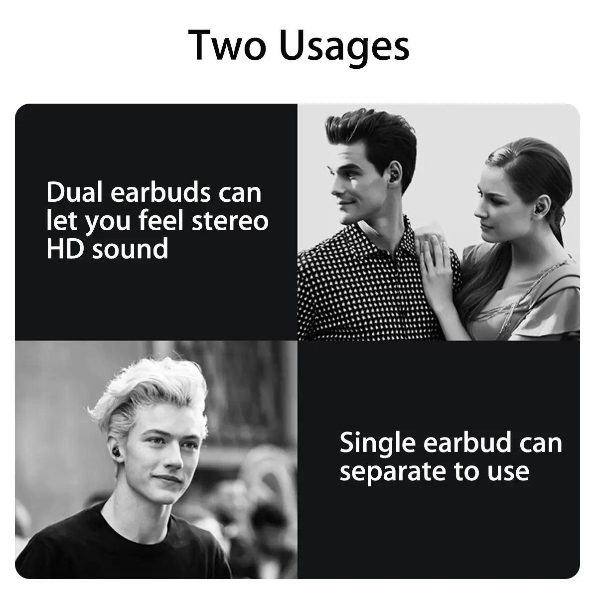 TWS bluetooth 5,0, съемные наушники, наушники, IPX7, водонепроницаемые, спортивные, 360 градусов, HD, тяжелый бас, гарнитура с микрофоном