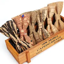 Деревянный полосатый галстук-бабочка из пробкового дерева, деревянные клетчатые галстуки-бабочки, мужские Новые однотонные галстуки-бабочки ручной работы для мужчин, аксессуары для свадебной вечеринки, галстуки