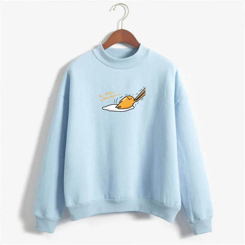  2019 autumn and winter version of the Warm top lazy egg hoodie cute cartoon kawaii jersey women's H