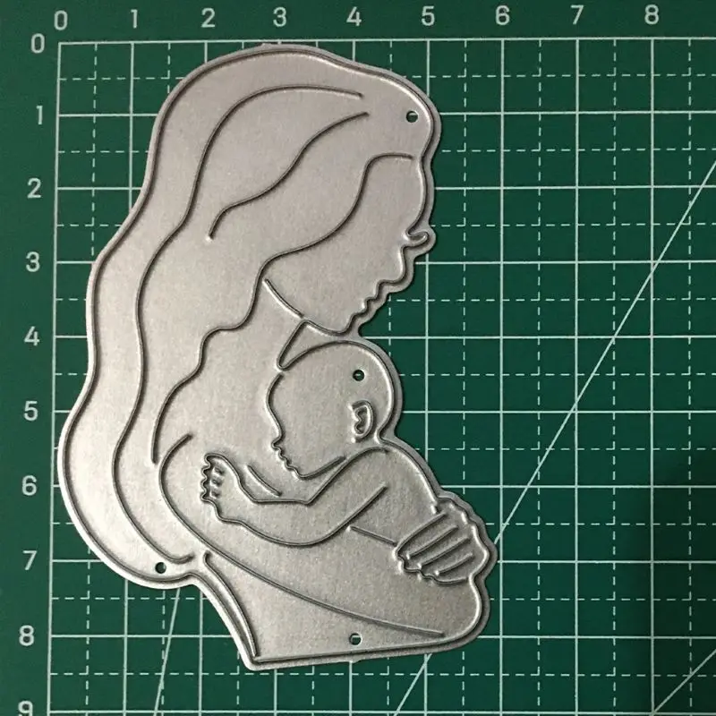 Мама ребенок вырезание металла штамп Трафаретный Скрапбукинг DIY штамп для альбомов тиснение бумаги