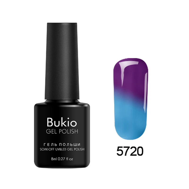 5720 Bukio хамелеон, изменяющийся от температуры гель лак для ногтей 8 мл французская эмаль полуперманентный Лаки Лайк для дизайна ногтей маникюр - Color: 5720