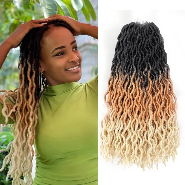 6 Packs Goddess Locs Crochet Hair Wavy Curly Faux Locs Crochet Braids  Synthetic Hair Extensions Dreadlocks Crochet Locs Low Temperature Braiding  Hair