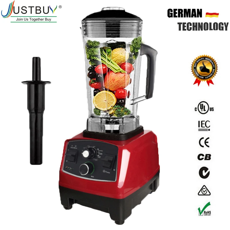 Kaufen Timer BPA FREI 3HP 2200W Kommerziellen Mixer Mixer Entsafter Power Küchenmaschine Smoothie Bar Obst Elektrische Mixer