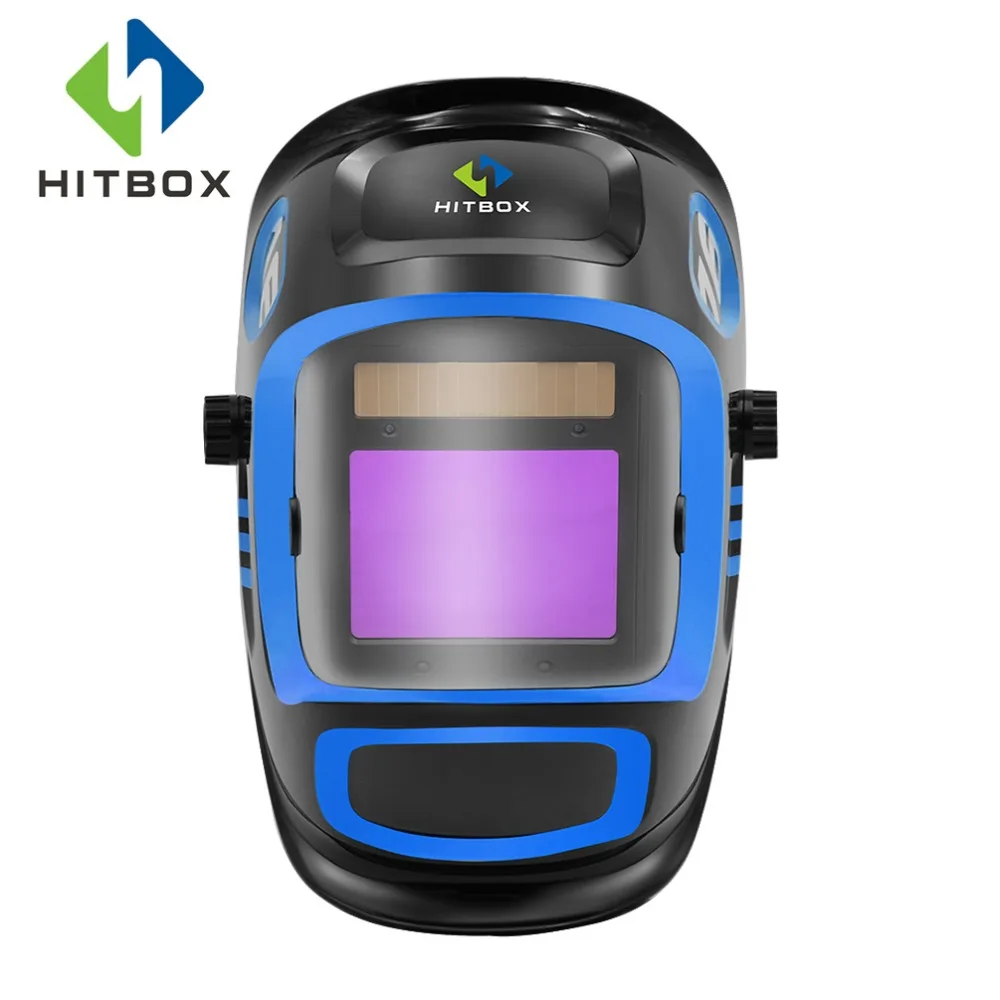 Mascara de soldadura HITBOX ajustable de oscurecimiento automático