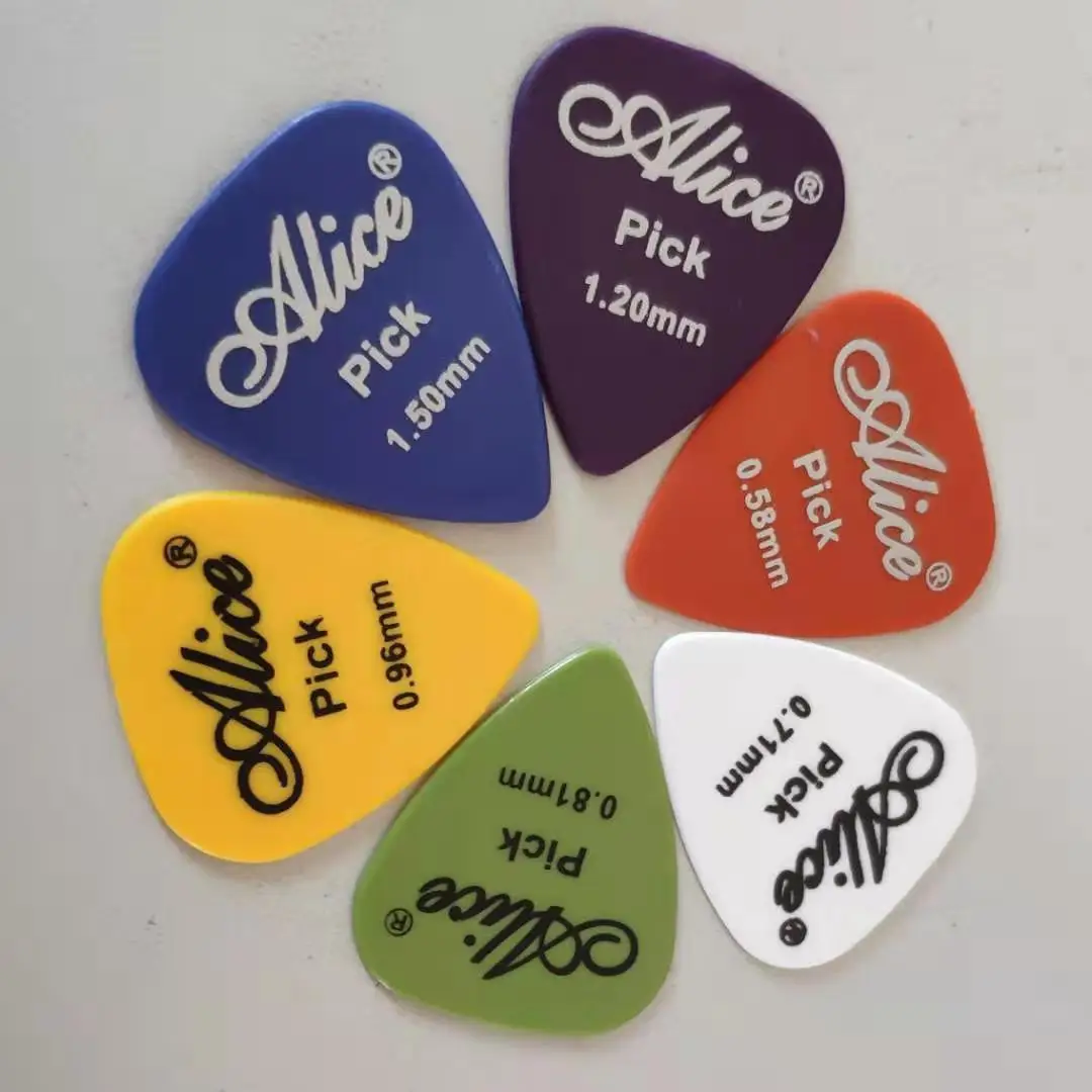 12 24 шт. Alice Guitar Pick нескользящий черный белый пластиковый медиатор для