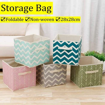 

New Non-woven Fabric Folding Cabinet Storage Box Toys Organizer Clothes Storage Bin For Underwear Bra Socks With Handle Chest