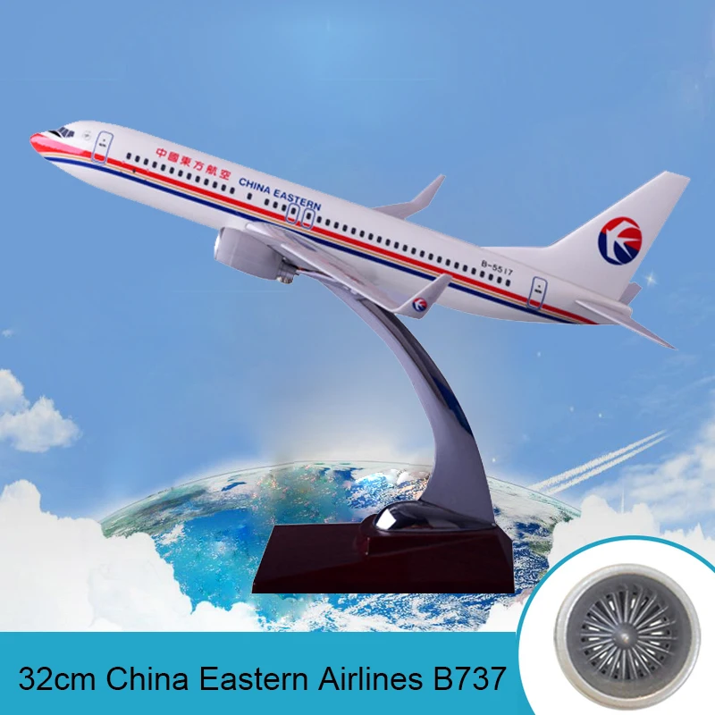 Модель самолета B737 32 см China East Airlines Resin модель Боинг 737 аэробука восточные