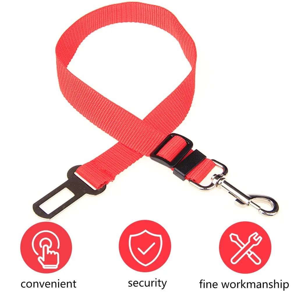 Adjustable Practical Dog Cat Pet Car Safety Seat Belt Leash Seat Belt Harness Restraint Collar Leads Travel Clip