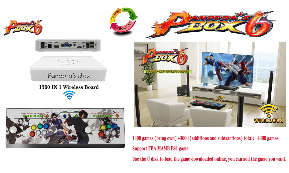 Горячая Распродажа Pandora Box 9D аркадная видео игровая консоль 2500 в 1 для ТВ 2 игроков аркадный джойстик кнопочный HDMI/VGA