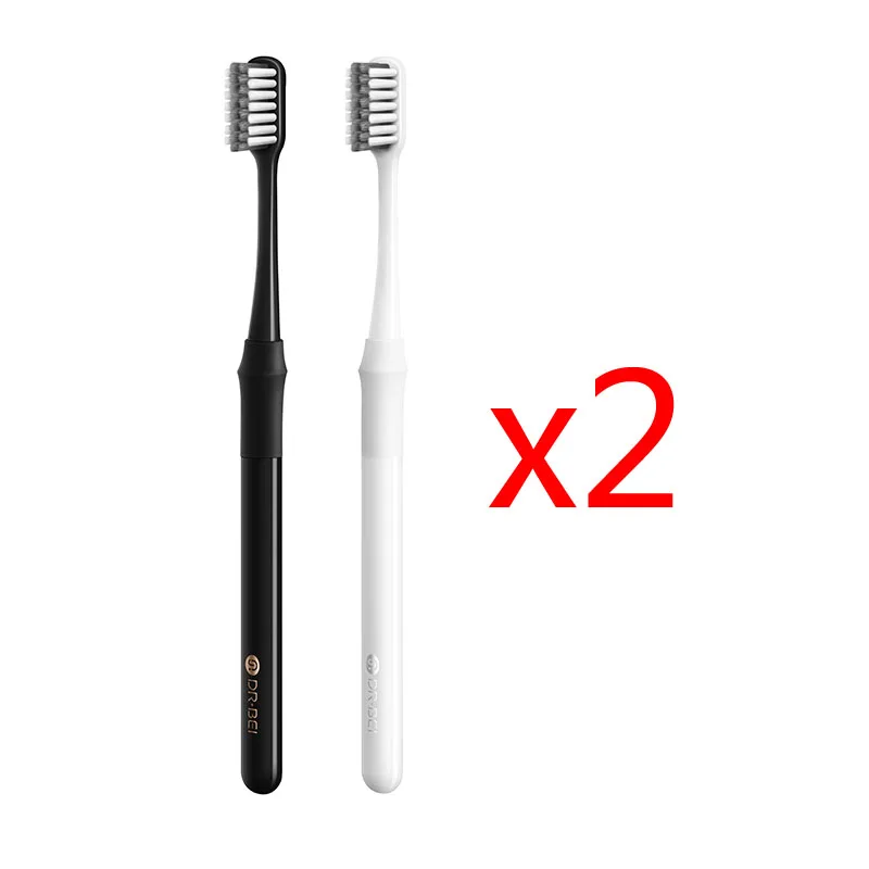 Прочная электрическая зубная щетка Xiaomi Doctor B удобная мягкая силиконовая зубная щетка Глубокая чистка зубная щетка белый черный - Цвет: 1 white n 1 Black