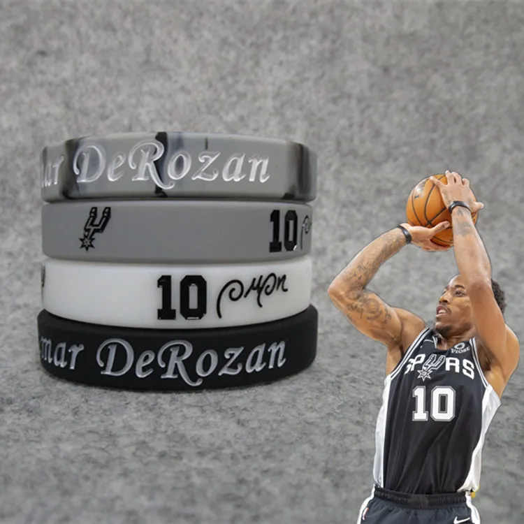 Spurs Basketball Star 10 Delmar. DeRozan фирменный Ночной светильник, спортивный браслет, силиконовый ремешок на запястье, аксессуары для фанатов