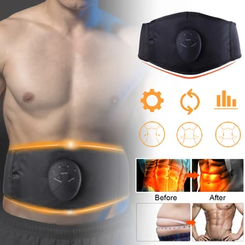 

EMS Waist Trimmer Weight Loss Belt Fat Abdominal Weight Loss Belt Sweat Belt Waist Trainer Belt-Sport Reduction Men and Women
