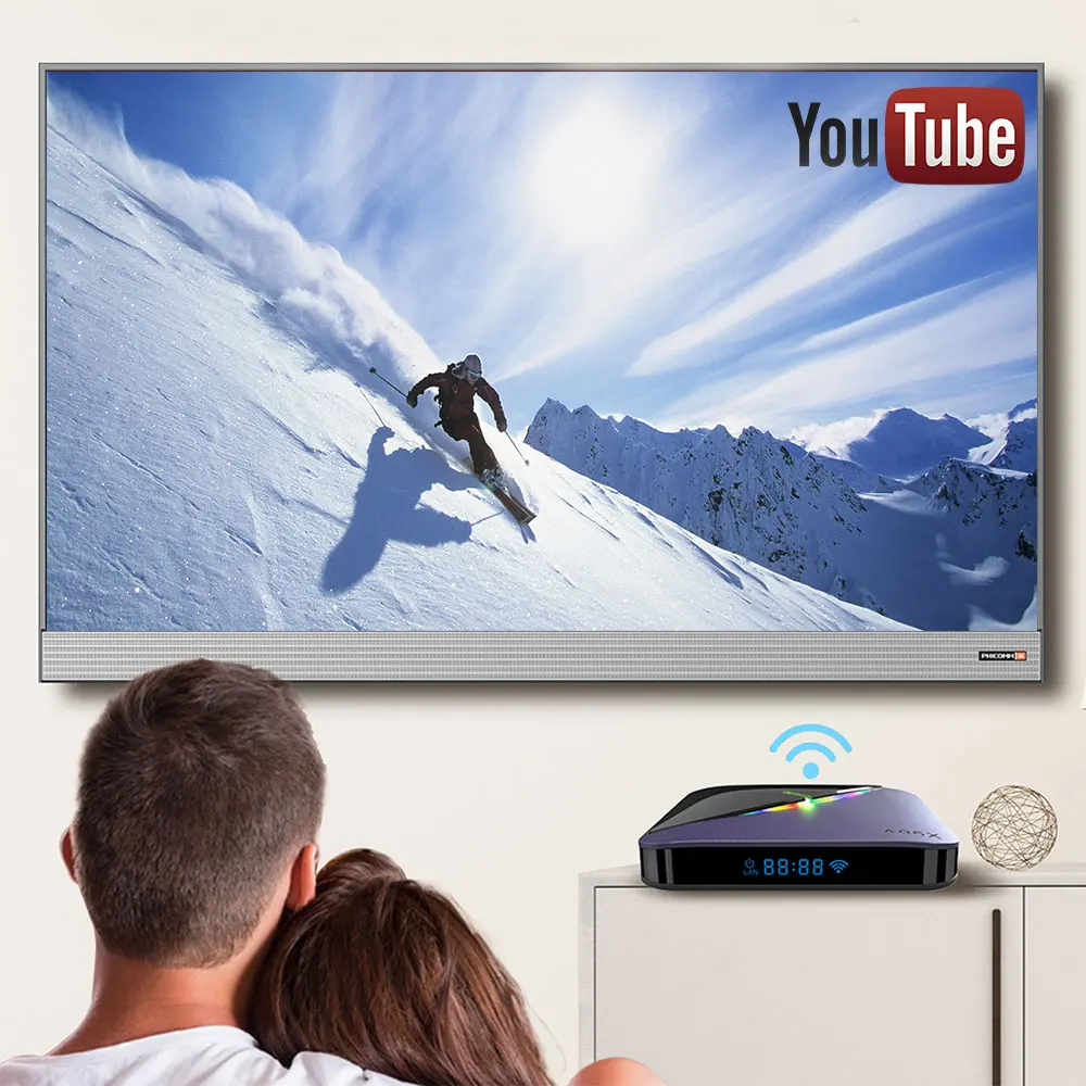 Android 9,0 ТВ коробка A95X F3 Amlogic S905X3 set top tv BOX, Wi-Fi, Netflix Media Player ТВ коробка голосовой помощник 4 Гб 64 Гб оперативной памяти, 32 Гб встроенной памяти