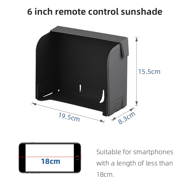 Remote Controller Phone Sunshade Tablet Sun Shade Monitor Hood for DJI Mavic 3/Air 2/2S/Mini/Min SE/2/Pro/Mavic 2/Phantom 3 4 6inch phone hood