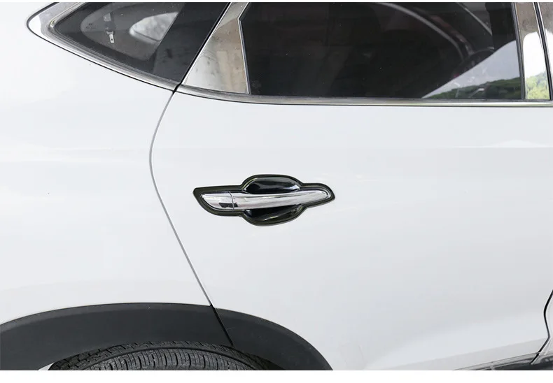 Применимая hyundai Tucson- ручка двери из нержавеющей стали Ручка для входной двери наручные Модифицированная рама наклейки с блестками