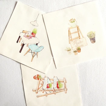 

Leisure Life Picture Number Printing Hand Manual Diy Spelling Cloth Canvas Fresh Small Botany