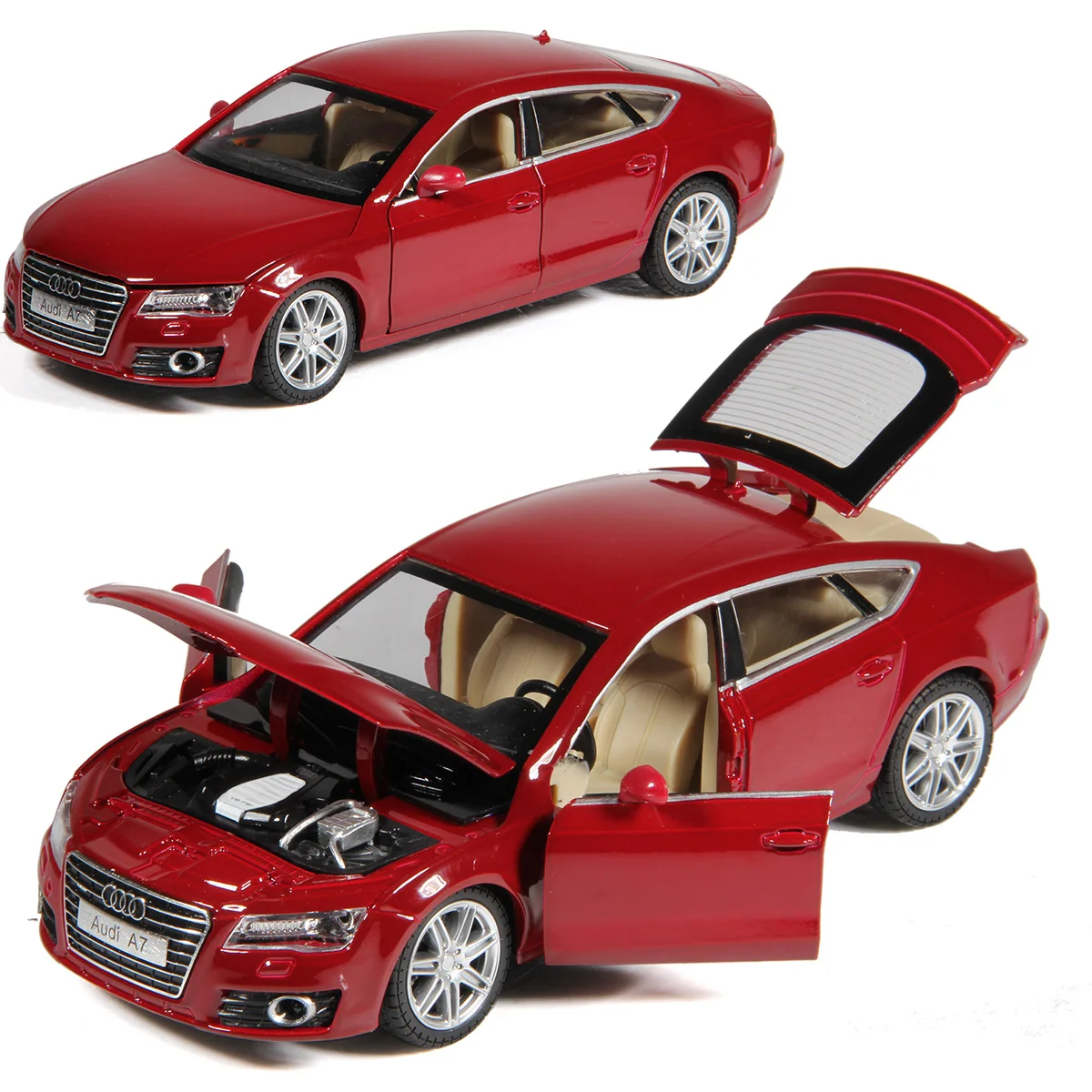 1:24 Audi A7 Alloy Car Model Diecast Toy Vehicle High Simitation Sound And  Light Cars Toys For Children Kids Xmas Gifts - Railed/motor/cars/bicycles -  AliExpress