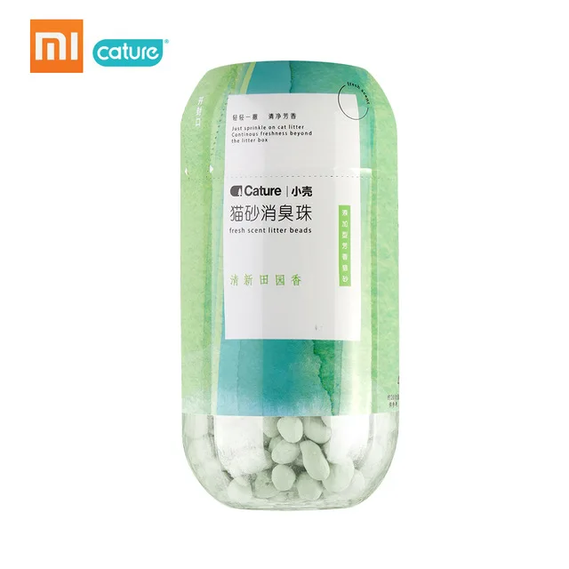 Green(450ml) Xiaomi Mijia Cature кошачий помет дезодорант бусы 450 мл удаление запаха кошачий помет дезодорант освежитель воздуха товары для чистки домашних животных - Цвет: Green(450ml)