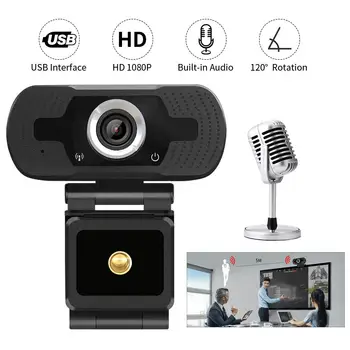 

USB 2.0 Webcam Web Camera HD 1080P Autofocus Webcam with Mic Web Cam for Laptop Video Recording Live Video Conference