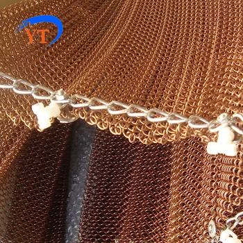 

Hanging chain link metal mesh curtain