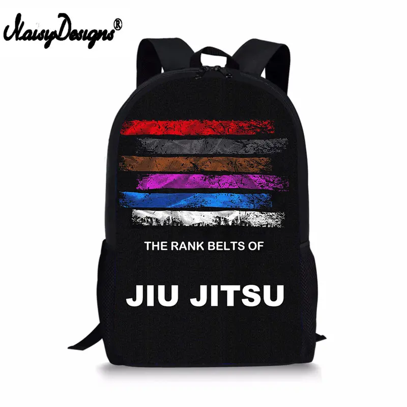 Золотой JIU JITSU рюкзаки для подростков мальчиков Bjj ремень ранг аниме mochila молодых детей школьные сумки рюкзаки для женщин и мужчин Дети Книга сумка - Цвет: Золотой