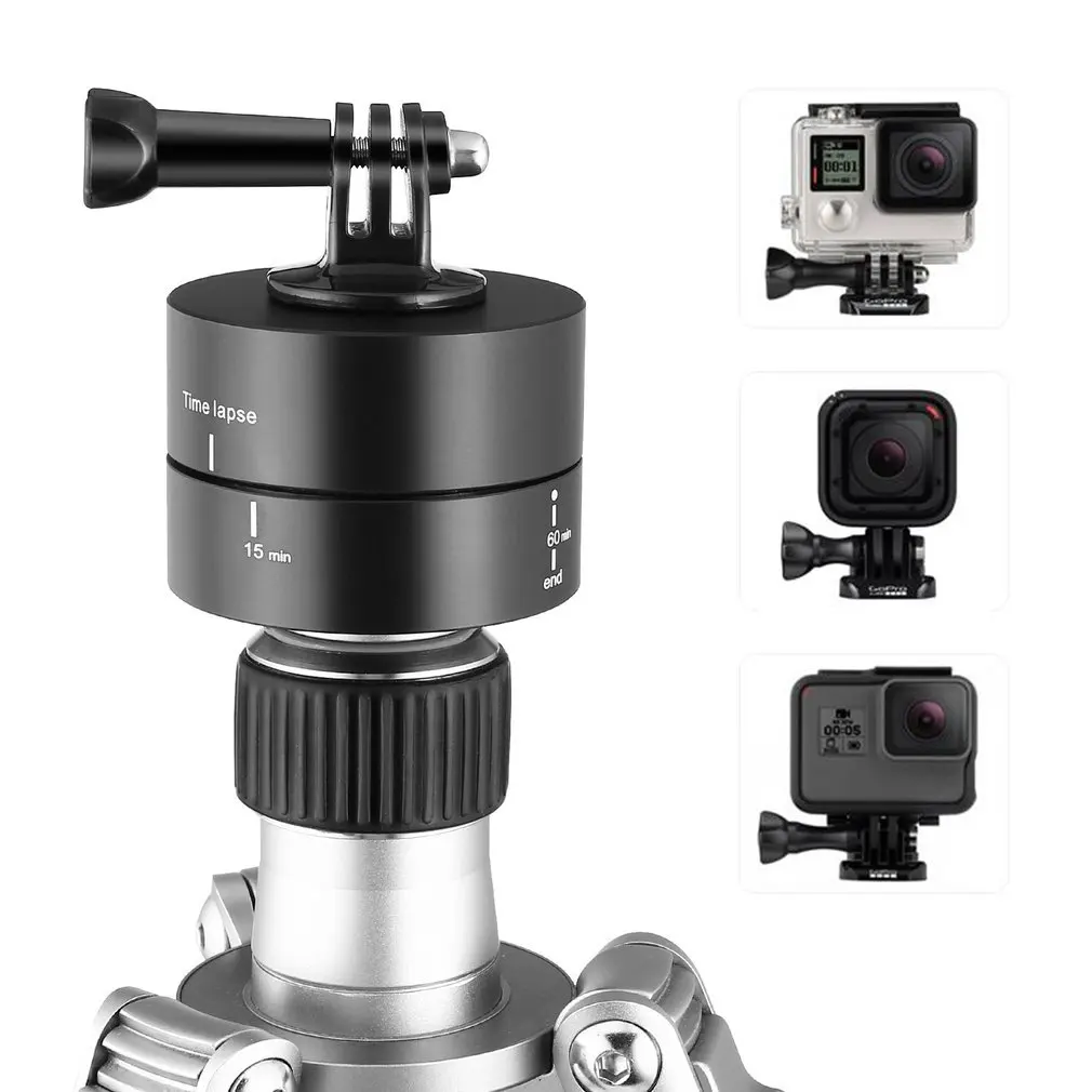 360 Degree Rotation Delay Photography Automatic Time Lapse Timer 60 Minutes Stabilizer Camera Time Delay Hot Promotion Drop Ship