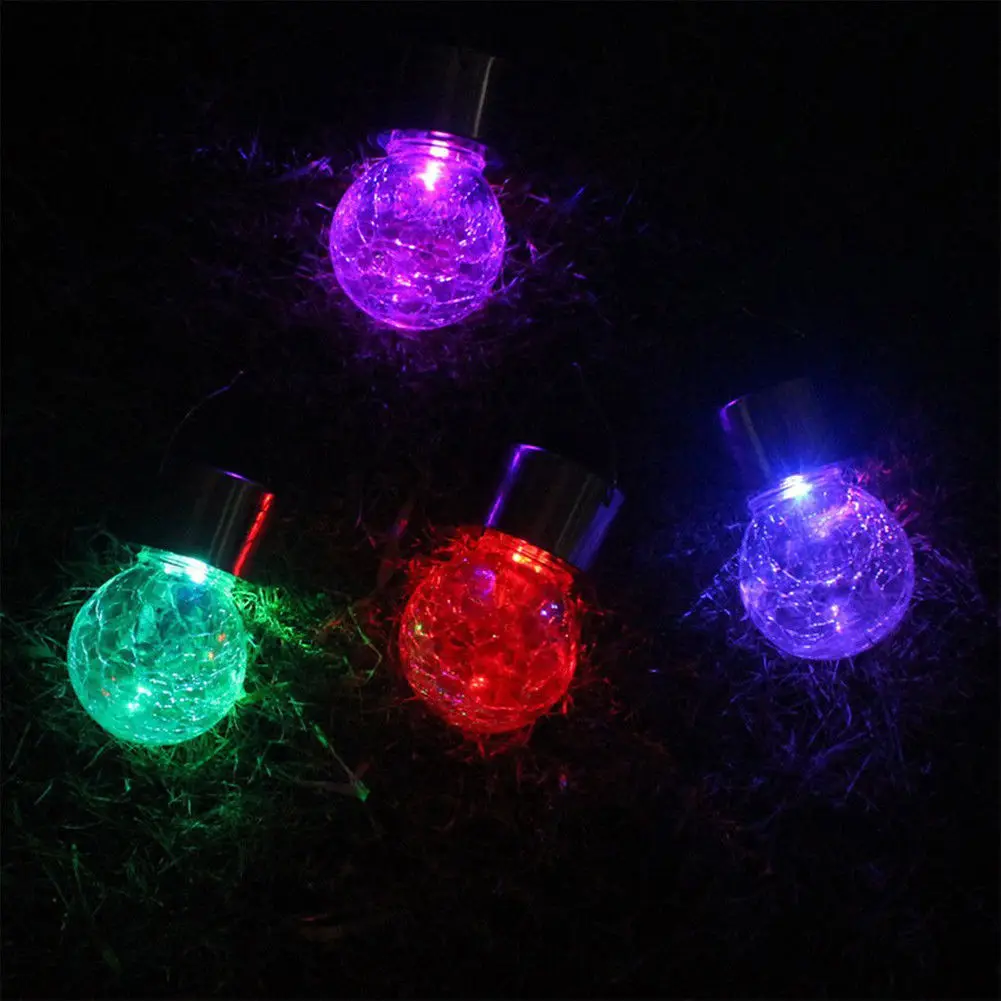 

Patio Light Outdoor Solar Yard Tree IP55 Home Lamp 7-Color Changing Garden Hanging Crackle