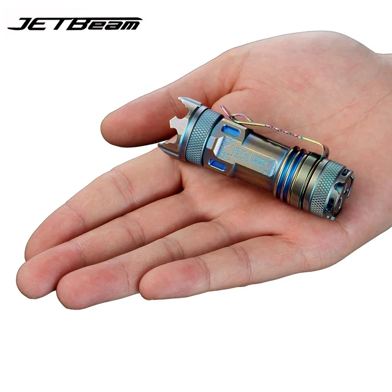 JETBeam II PRO titanium Meta Мини светодиодный фонарик 510 лм Cree XP-L HI тактические фонари для выживания