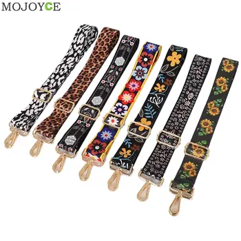 

Fashion Flower Printed Bag Strap Classic Texture Creative Design Chic Female Handle Shoulder Bag Belts Accessories