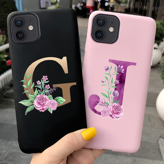 Funda personalizada para Apple iPhone 11, personalizada con nombre escrito  a mano, texto inicial, haz tu propio teléfono [parachoques de TPU suave