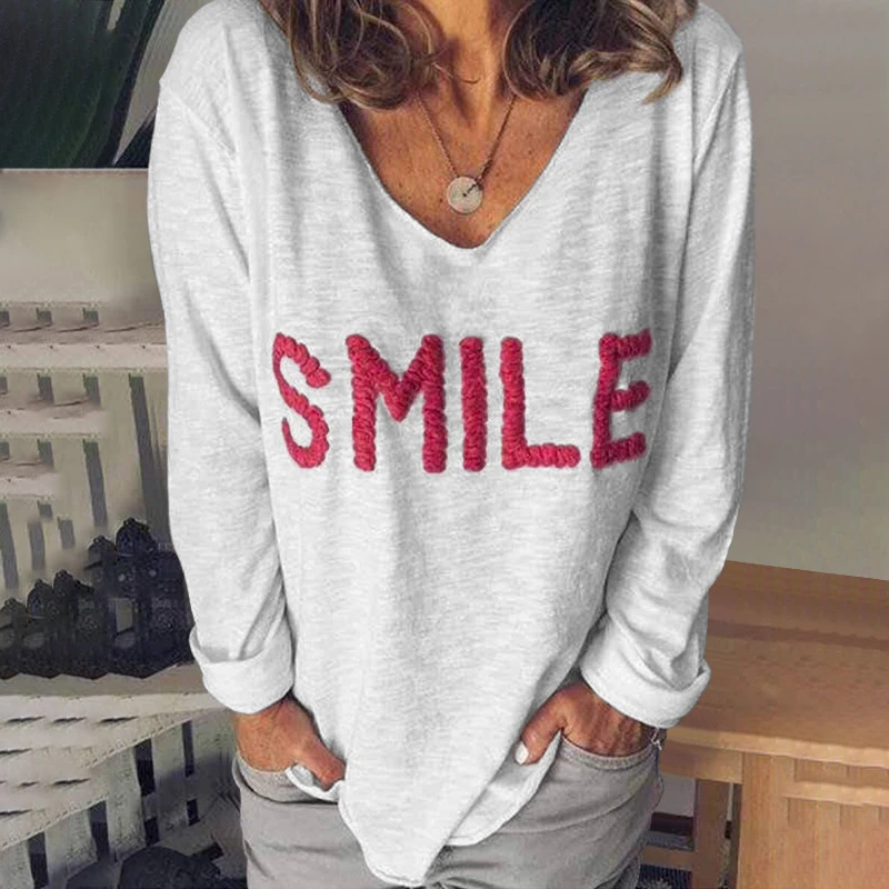 Womens baggy long sleeve t shirt Clearance