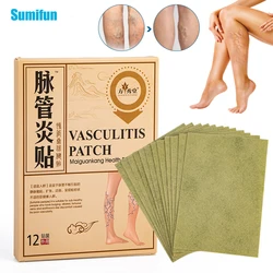 12pcs/box Varicose Veins Medical Plaster Leg Vasculitis Phlebitis Spider Anti-swelling Angiitis Removal Chinese Herbal Plasters