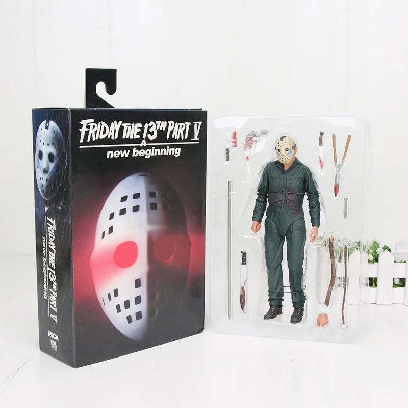 NECA 3D Friday figure 13th Freddy vs Jason Voorhees фигурка ПВХ фильм ужасов коллекционные вещи модель игрушки - Цвет: Бургундия