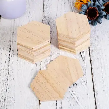 

SUPVOX 25PCS Wooden Slices Durable Decorations Ornaments DIY Crafts Embellishments for Home