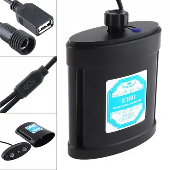 

Portable Bicycle Mobile Power Box with Wine Pot Type and USB Interface Support 2pcs 26650 Battery for Bicycle Light