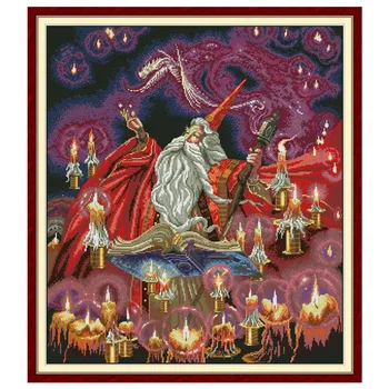 

Magician Embroidery Kits Cross Stitch Kits 14ct & 11ct Counted Printed Canvas DMC Needlework DIY for Needlework Home Decoration