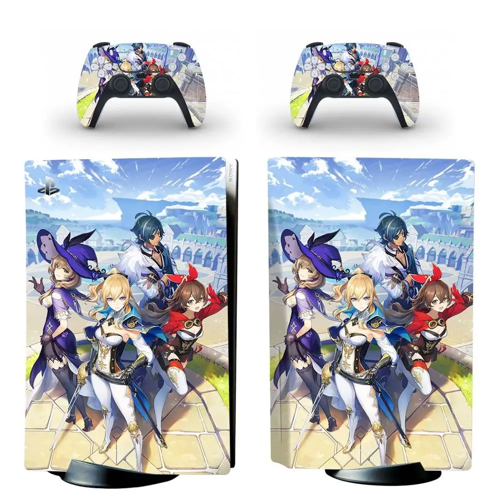 Genshin Impact Ps5 Standard Disc Edition Skin Sticker Decal Cover For Playstation 5 Console 