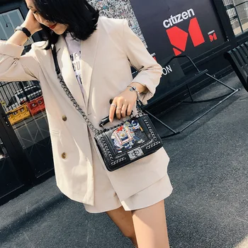

Women's Korean-Style Chain Square Sling Bag Bag