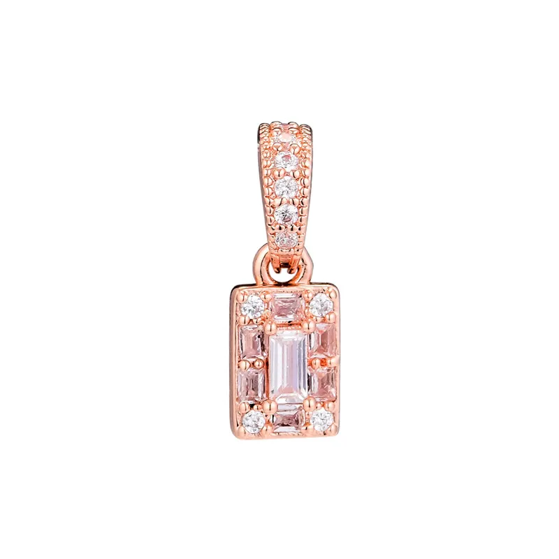 

Charms For Jewelry Making Luminous Ice Pendant Clear CZ Fashion Beads For Woman DIY Fits Sterling Silver Jewelry Bracelet
