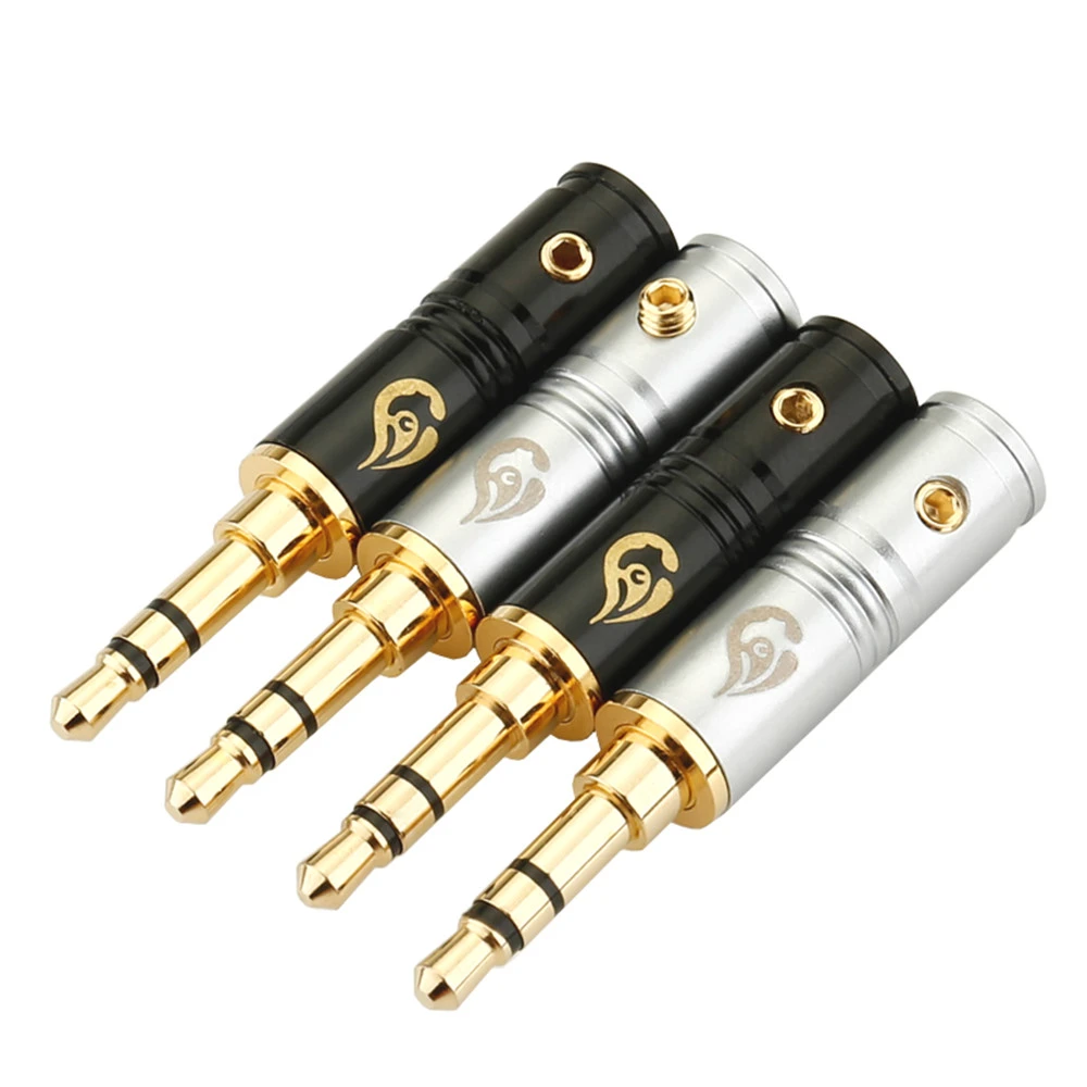 Conector de Audio con clavija de 3,5mm para reparación de auriculares, Conector de empalme de cable de soldadura de Metal de alta calidad, 3 polos, HiFi, adaptador enchufes para auriculares|Enchufe y