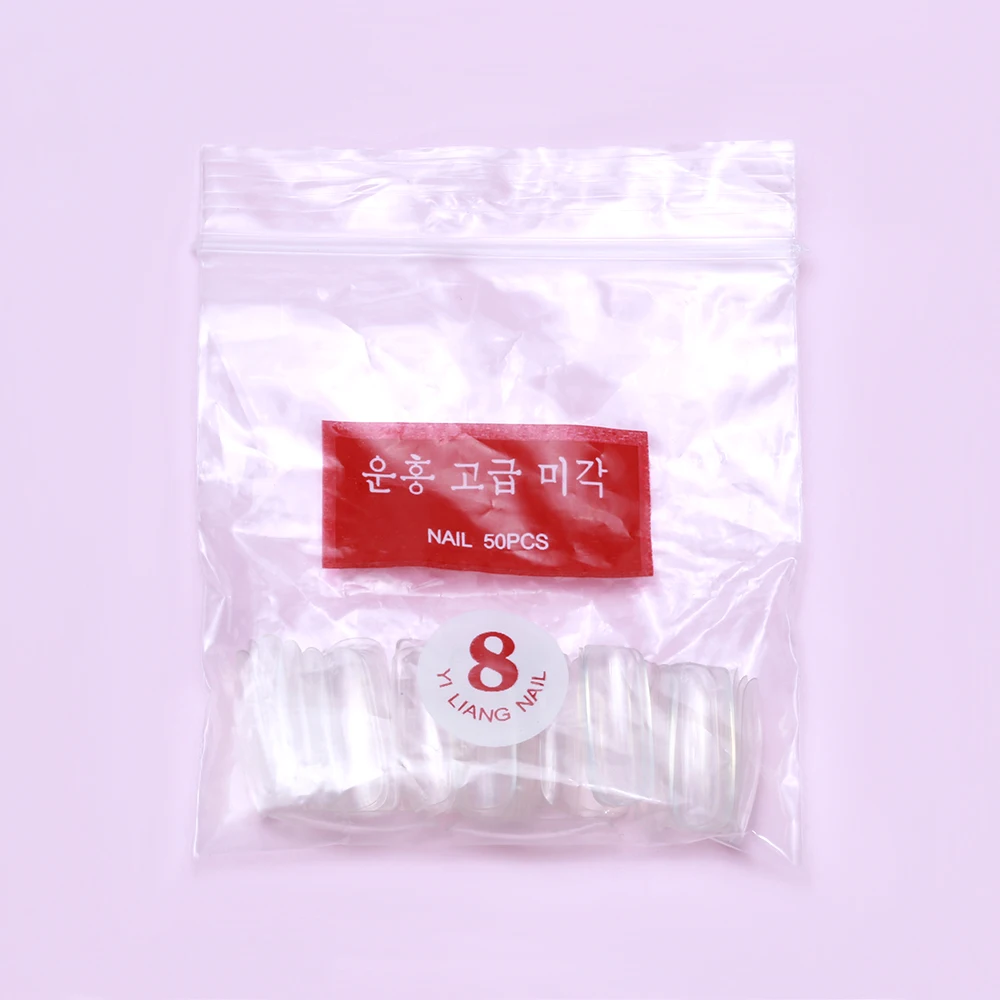 

500 500 pcs Full Cover False Nails Artificial Nail Tips 10 sizes Acrylic Fake Nail tips (Clear ) FALSE NAILS - FAKE ✔ STICK ON