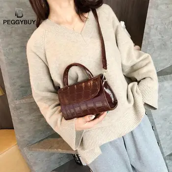 

Vintage Leather Stone Pattern Shoulder Handbags Small Women Casual Crossbody Bags Small Women Casual Bags Dropshipping