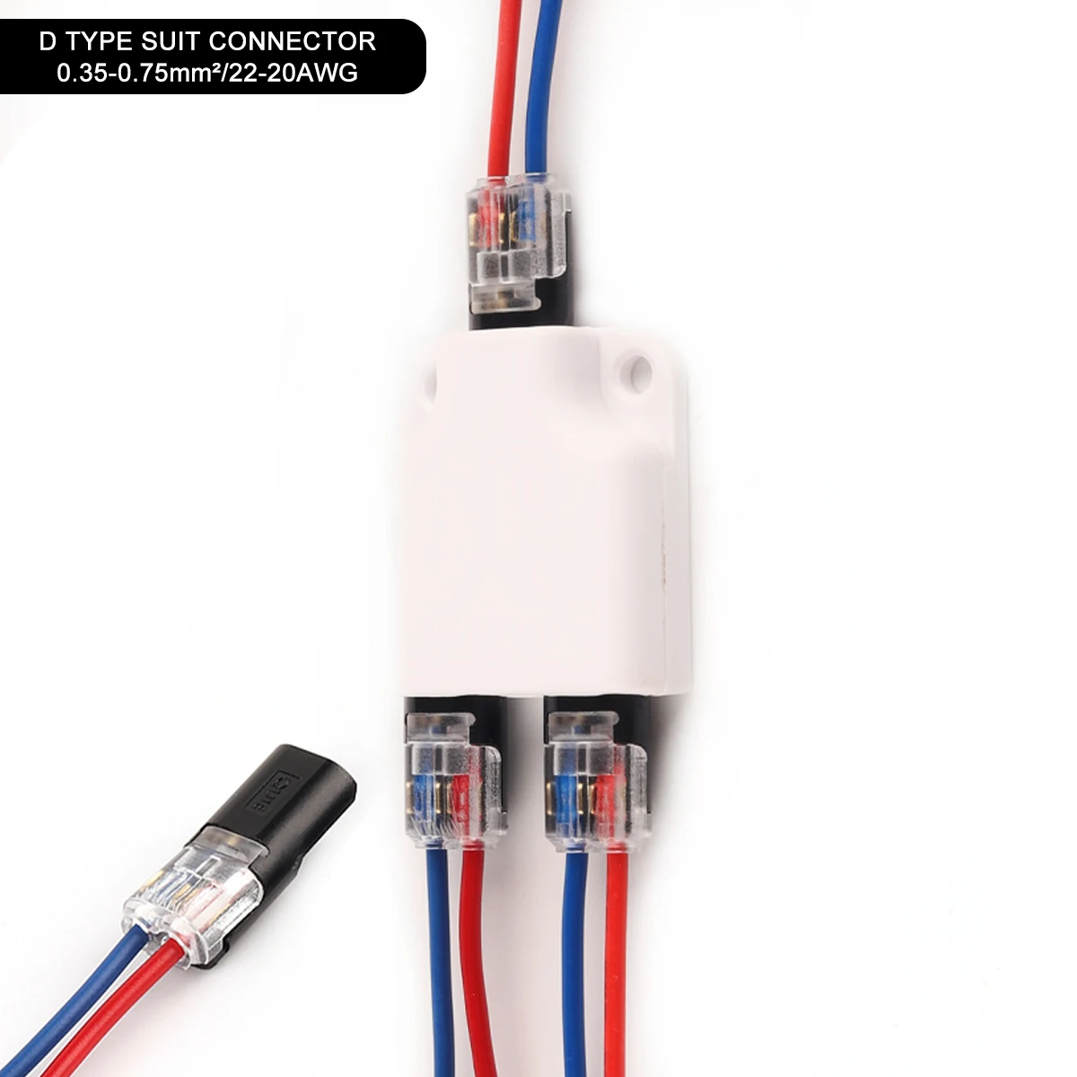 1 Set Scatola Splitter Connettore Cavo Led Con Connettore Per Audio Auto Moto Illuminazione 22-20Awg Scatola Di Giunzione Cavo Striscia Led