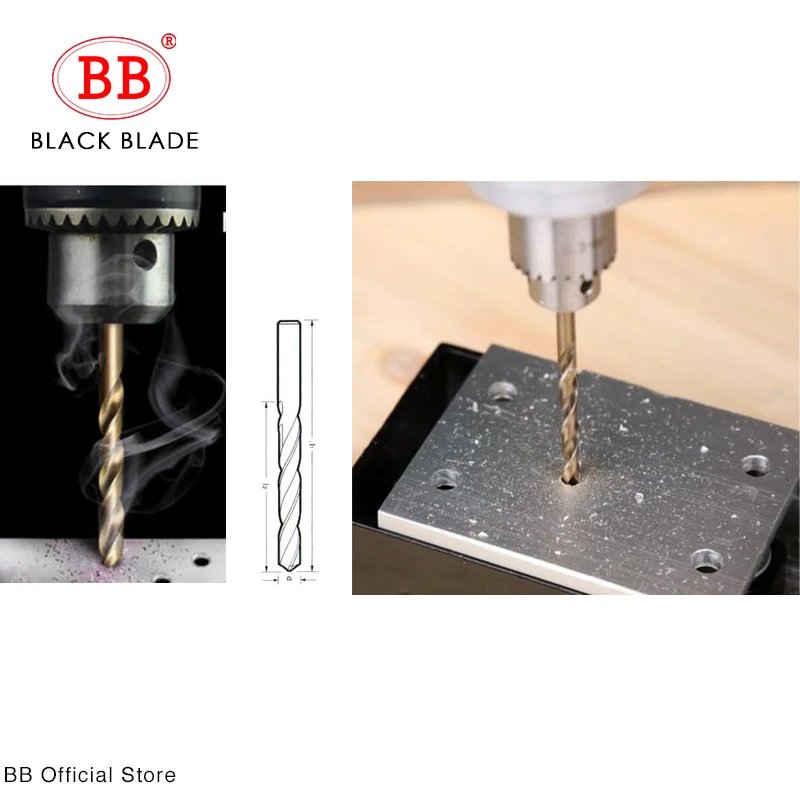 Drill Bit Set BB Cobalt Twist Drill Bit M35 EX HSSCO HSSE Metal Aluminum Copper Stainless Steel Wood Hole Tool Titanium 1mm-13mm Set 5/10Pcs drill bit set