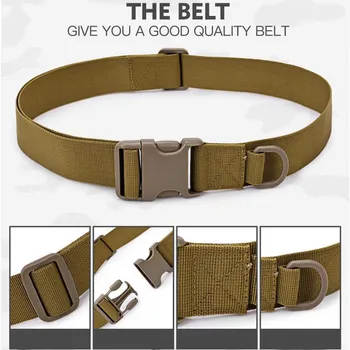 

Men Indoor Adjustable Plastic Buckle Outdoor Sports Mountaineering Fishing Accessories Military Tactical Belt Nylon Canvas