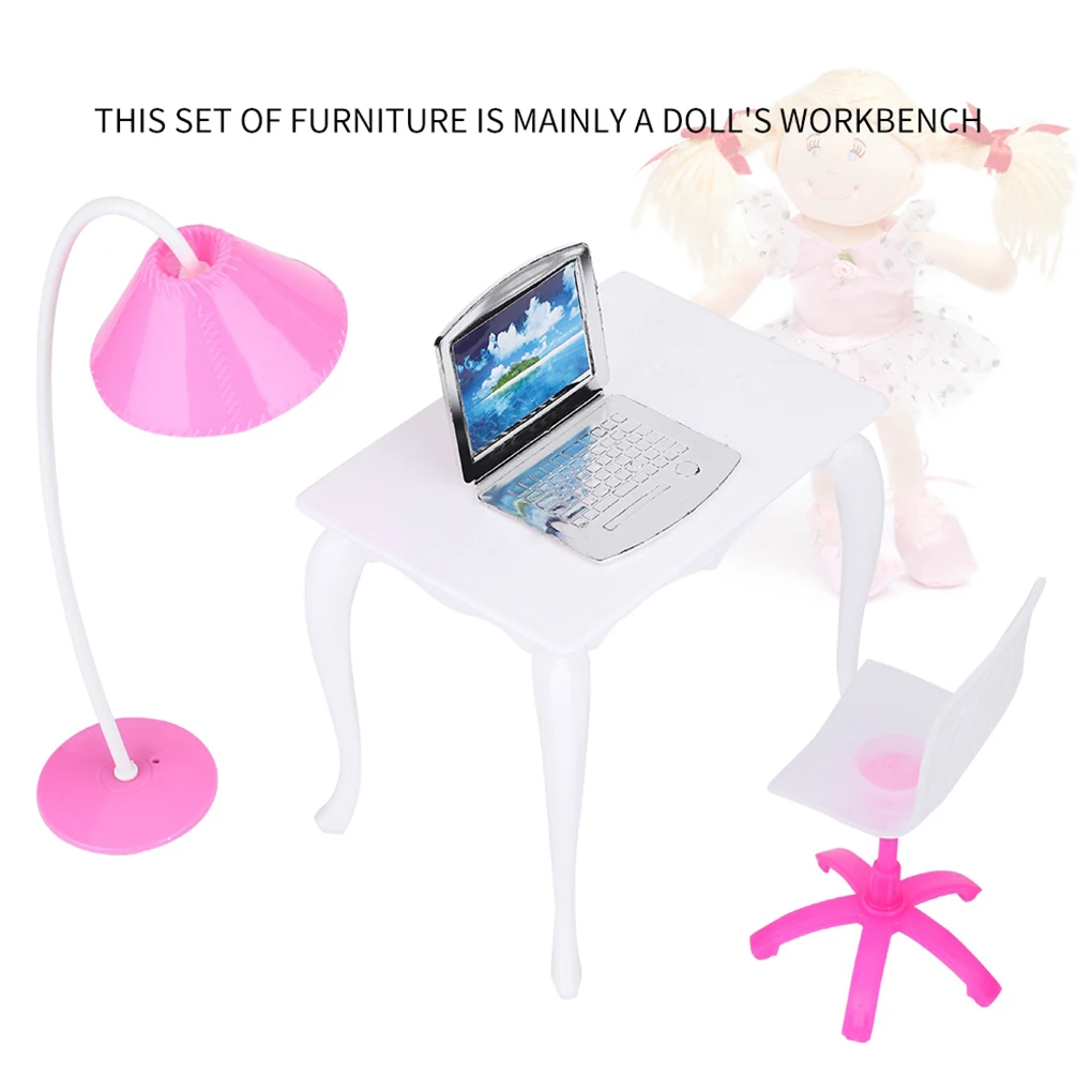 Мультяшная милая кукла игровой домик миниатюрная мебель офисная настольная