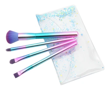 

4Pcs New Portable Colorful Professional Makeup Brushes Set Powder Brush Foundation Eyeshadow Brush Cosmetic Brush Tools