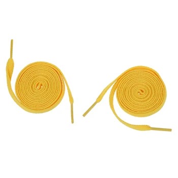 

Pair Yellow Flat Strings Wide Shoelaces for Sports Shoes